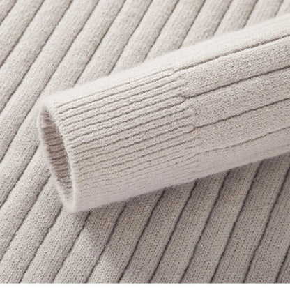 Image of Bernard | Men's Half-Zip Ribbed Sweater