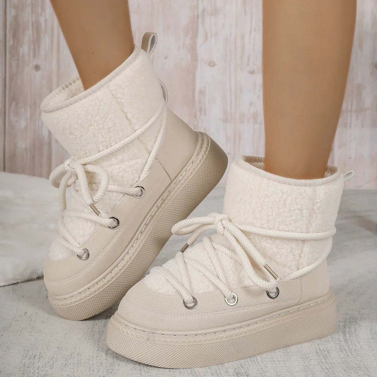 Image of Betty | Women's Platform Lace-Up Ankle Boots