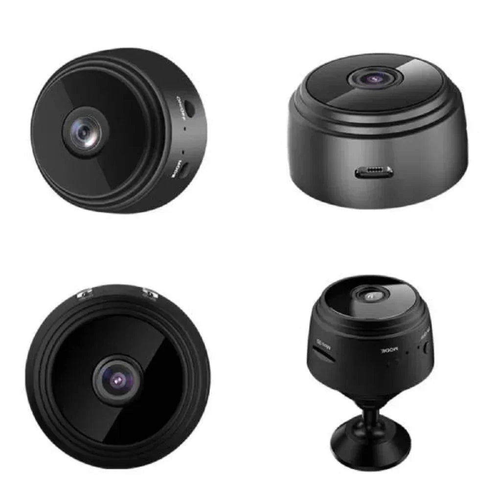 "Black HD wireless backup camera for RVs, trucks, trailers with night vision, waterproof design, perfect for safe reversing."
