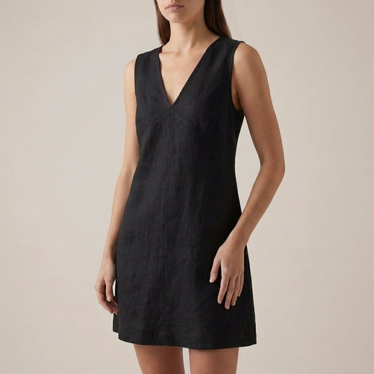 Women's A-Line Mini Dress V-Neck - 
Fashinoza
