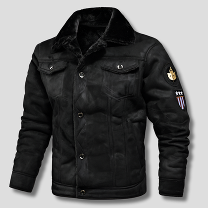Men's Bomber Jacket Warm Classic Aviator Style - Fashinoza
