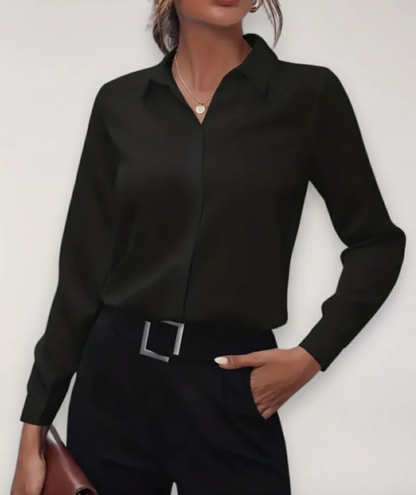 Women's Long Sleeve Collared Blouse