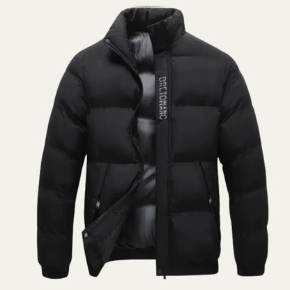 Men's Warm Puffer Jacket Waterproof Black