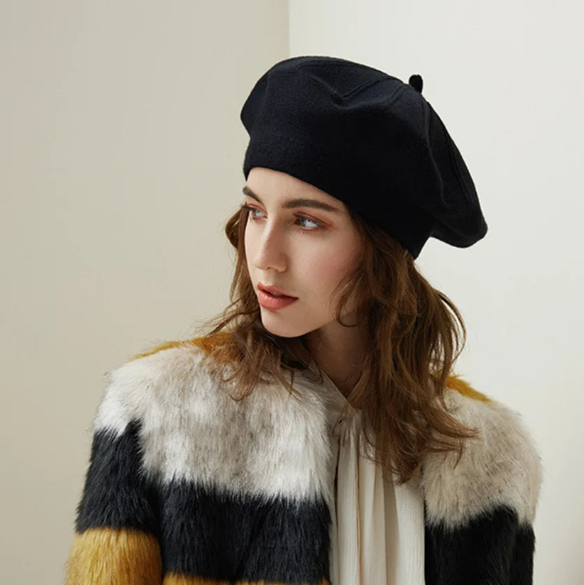 Women's Slouchy Beret Soft Casual - 
Fashinoza