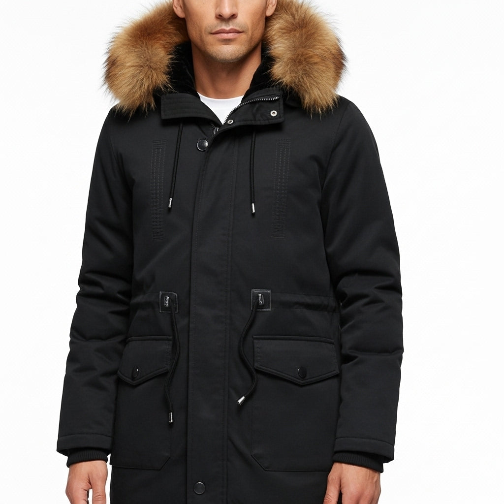 Men's Camouflage Hooded Parka Waterproof Velvet Jacket