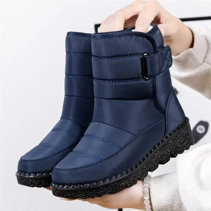 Women's Ankle Boots Leather Side Strap Winter Brown
