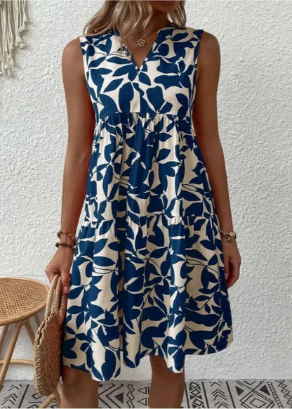Women's V-Neck Summer Dress Feminine Silhouette