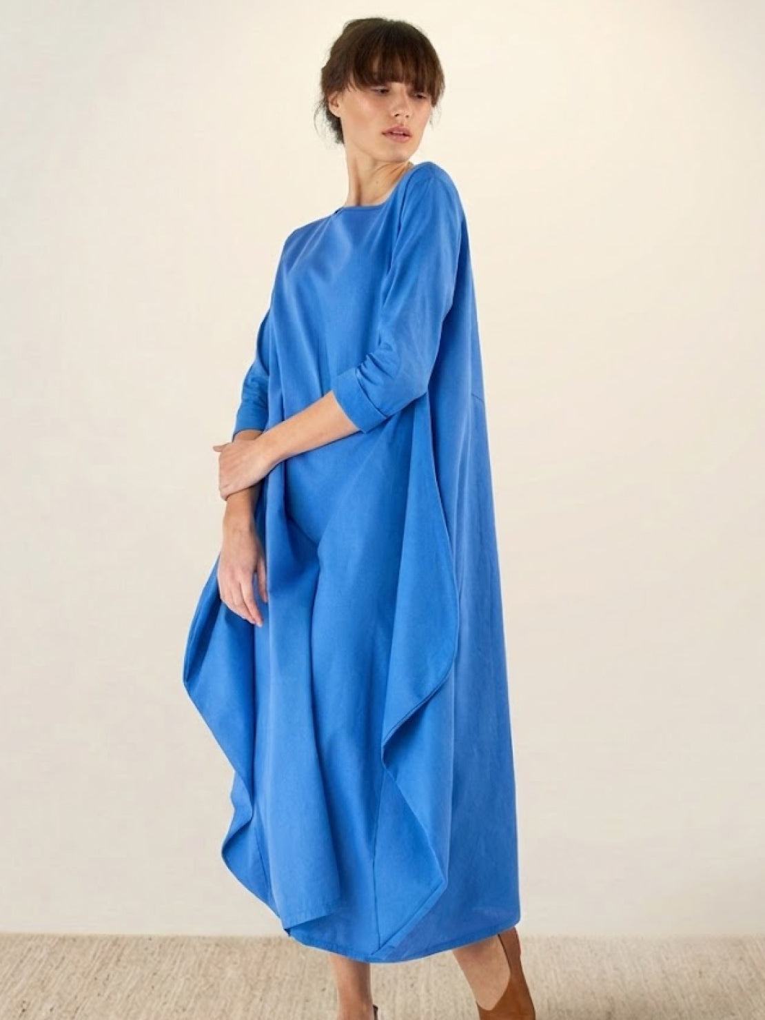 Women's Oversized Maxi Dress 3/4 Sleeves Boho Style