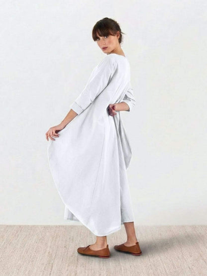 Women's Oversized Maxi Dress 3/4 Sleeves Boho Style