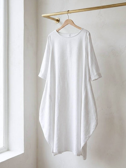 Women's Oversized Maxi Dress 3/4 Sleeves Boho Style
