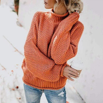 Women's Relaxed Fit Long Sleeve Pullover - Fashinoza
