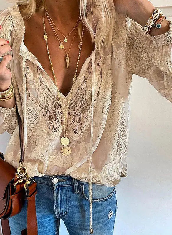 Eleanor | Women Summer V Neck Blouse Top