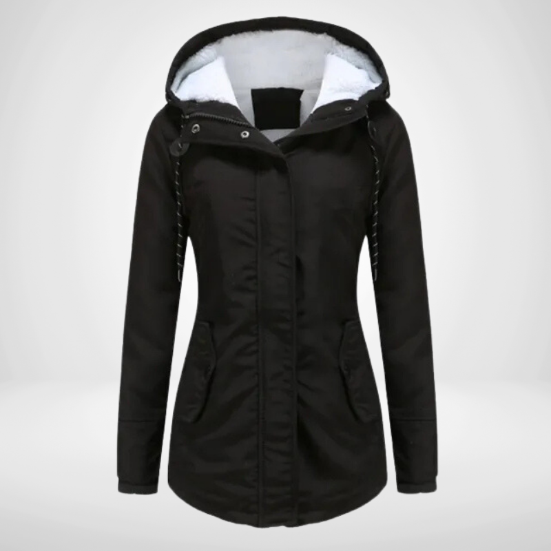 Women's Hooded Parka Jacket Lined - Fashinoza