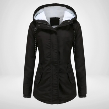 Women's Hooded Parka Jacket Lined - Fashinoza
