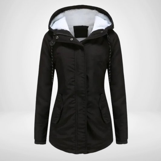 Women's Hooded Parka Jacket Lined - Fashinoza