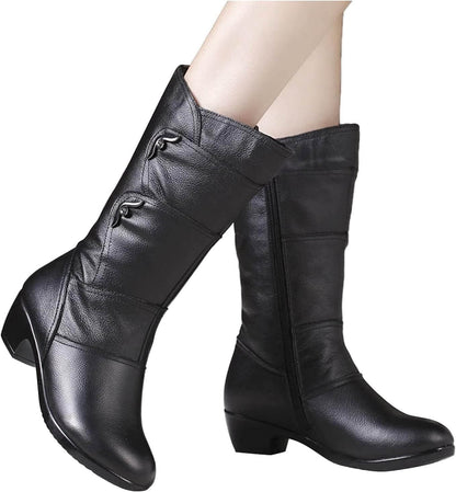 Women's Mid Calf Side Zip Boots