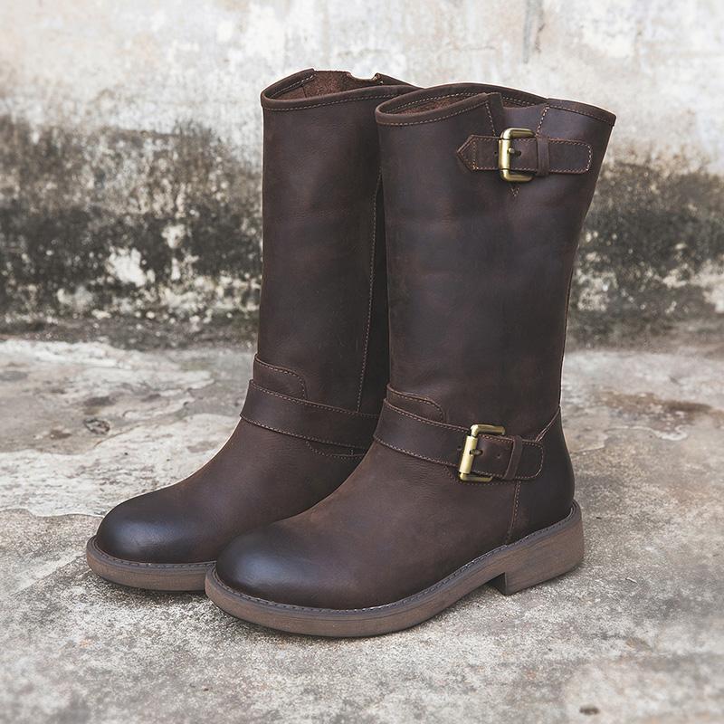 Women's Buckle Boots Comfortable Bold Style