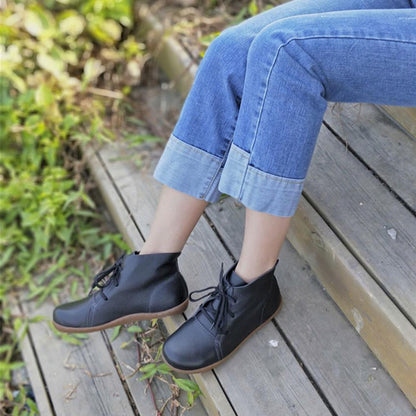 Women's Lace Up Ankle Boots Flat Style
