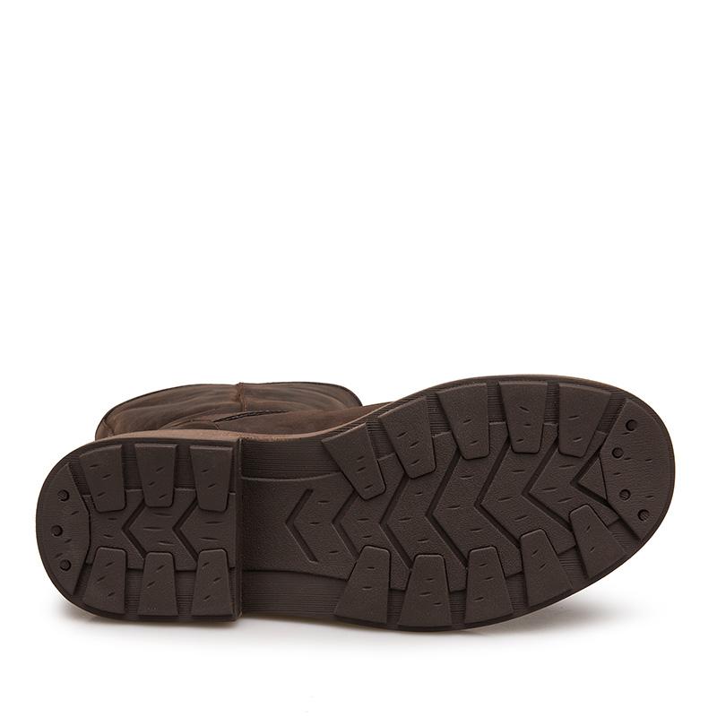 Women's Round Toe Low Heel Boots