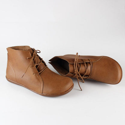 Women's Lace Up Ankle Boots Flat Style