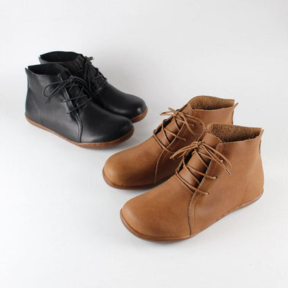 Women's Lace Up Ankle Boots Flat Style