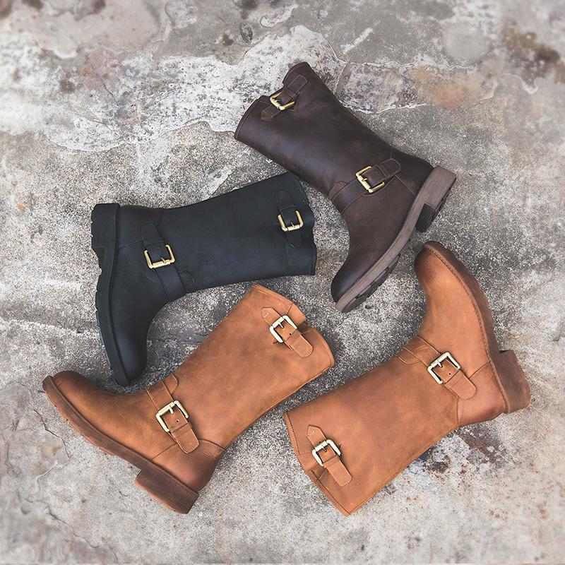 Women's Buckle Boots Comfortable Bold Style