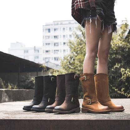 Women's Buckle Boots Comfortable Bold Style