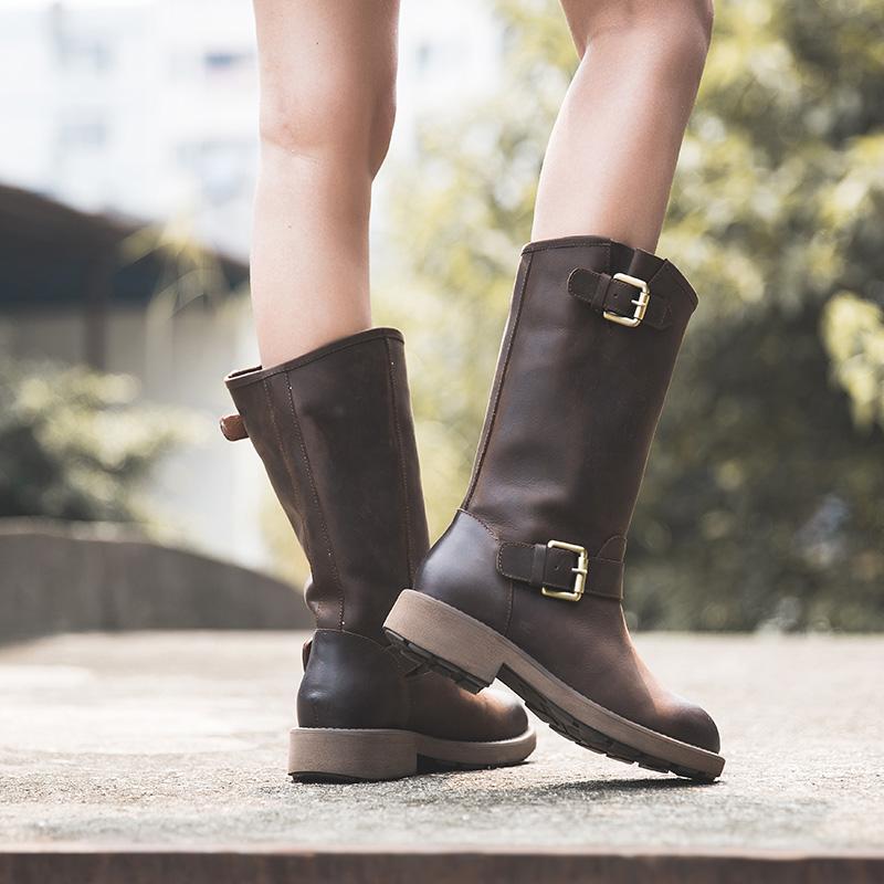 Women's Buckle Boots Comfortable Bold Style
