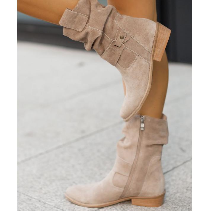 Women's Slouch Boots Rounded Toe
