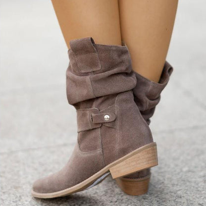 Women's Slouchy Ankle Boots Side Zip