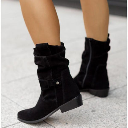Women's Slouch Boots Rounded Toe