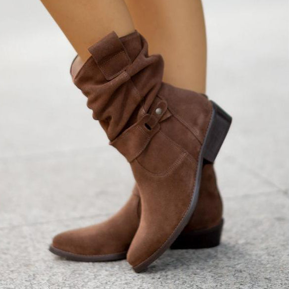 Women's Slouchy Ankle Boots Side Zip
