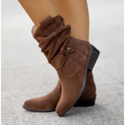 Women's Slouch Boots Rounded Toe