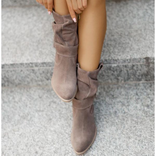 Women's Slouch Boots Rounded Toe