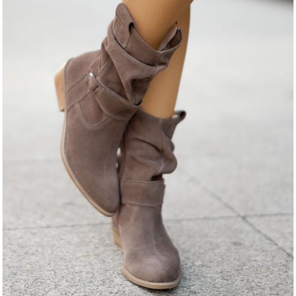 Women's Slouch Boots Rounded Toe