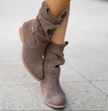 Women's Slouchy Ankle Boots Side Zip