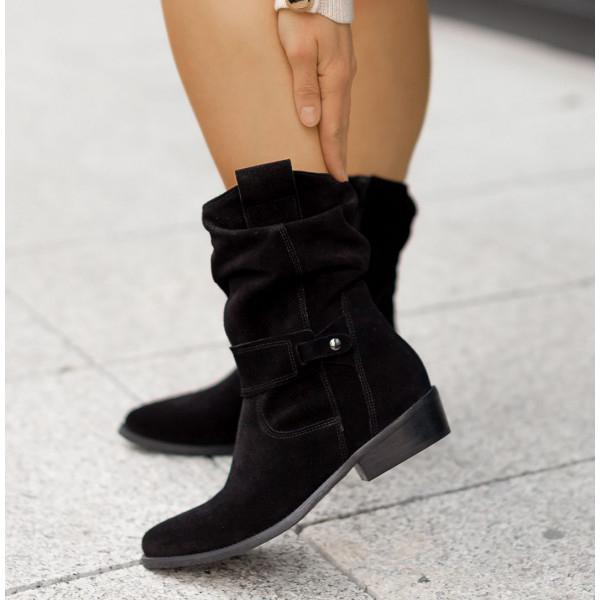 Women's Slouch Boots Rounded Toe