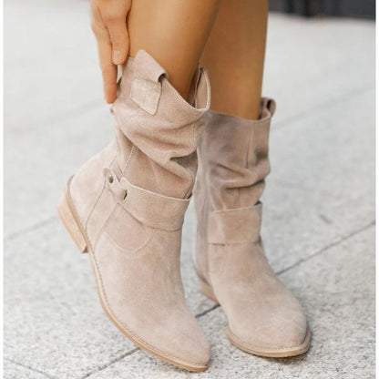 Women's Slouch Boots Rounded Toe