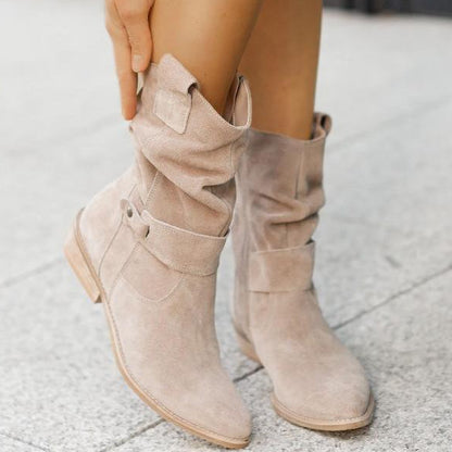 Women's Slouchy Ankle Boots Side Zip