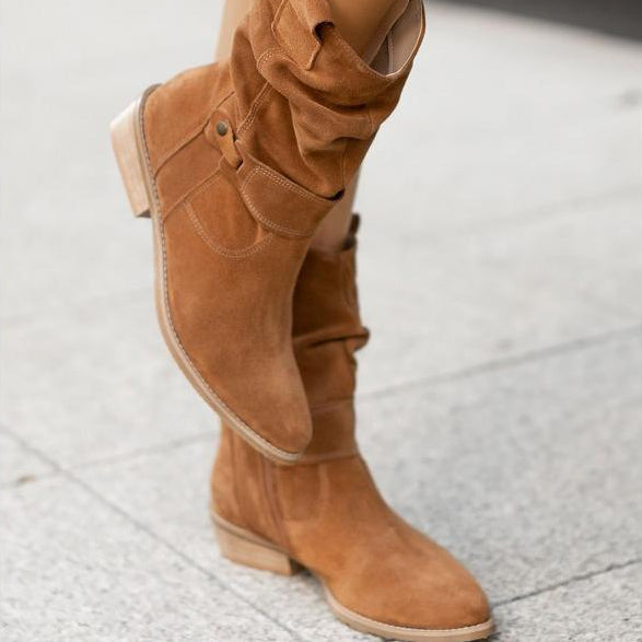 Women's Slouchy Ankle Boots Side Zip
