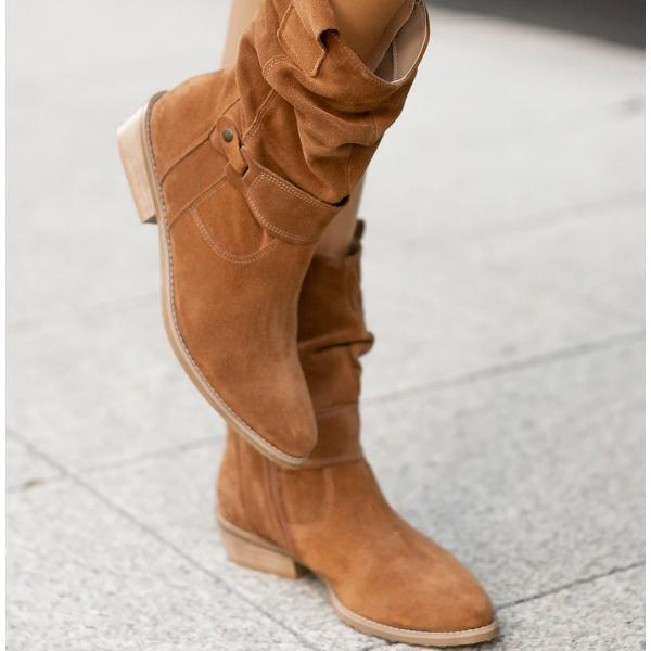 Women's Slouch Boots Rounded Toe
