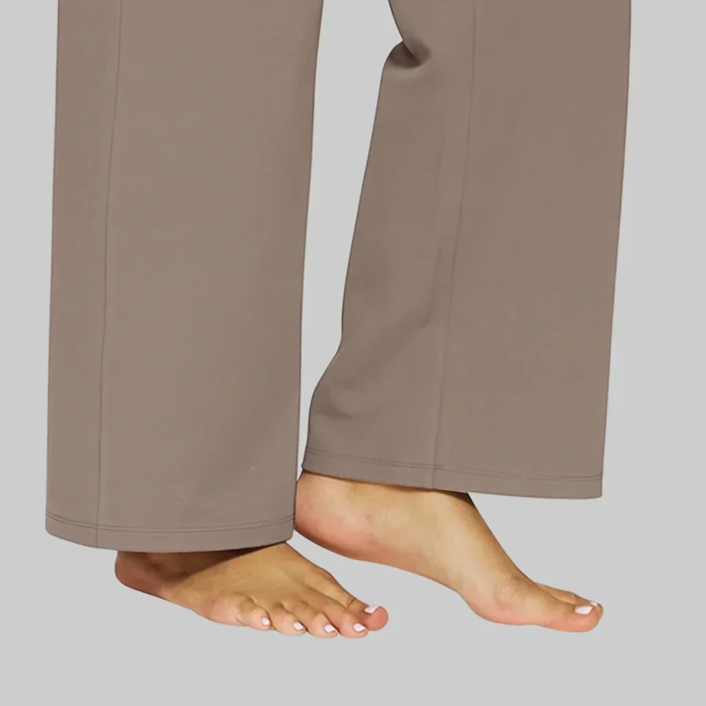 Relaxed High-Waist Straight-Leg Pants