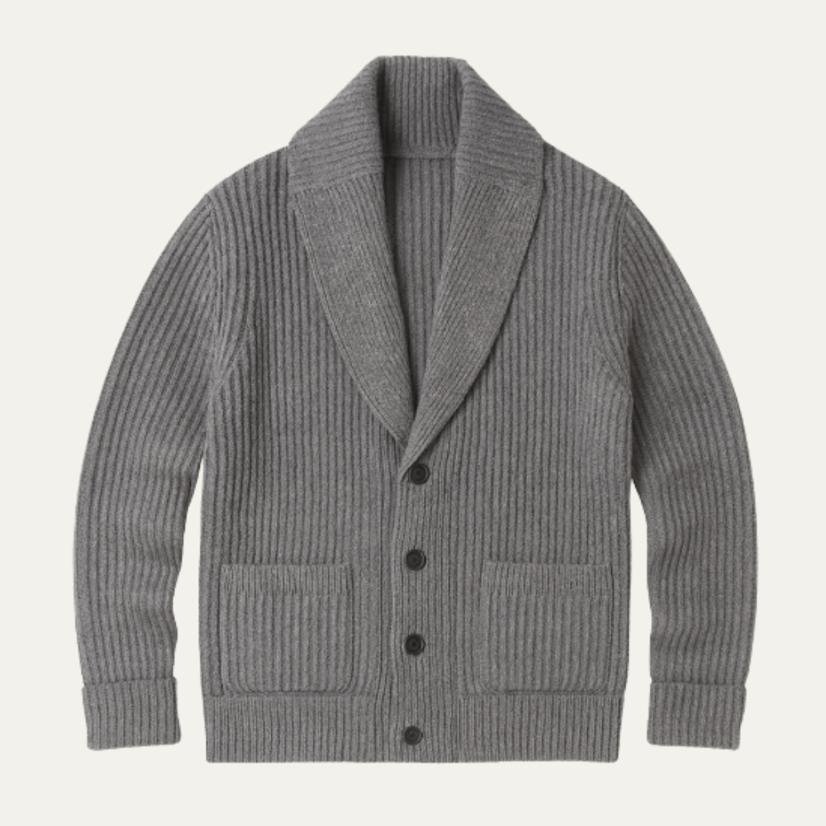 Aldercrest Men's Knitted Cardigan Shawl Collar Chunky Button Up - Fashinoza