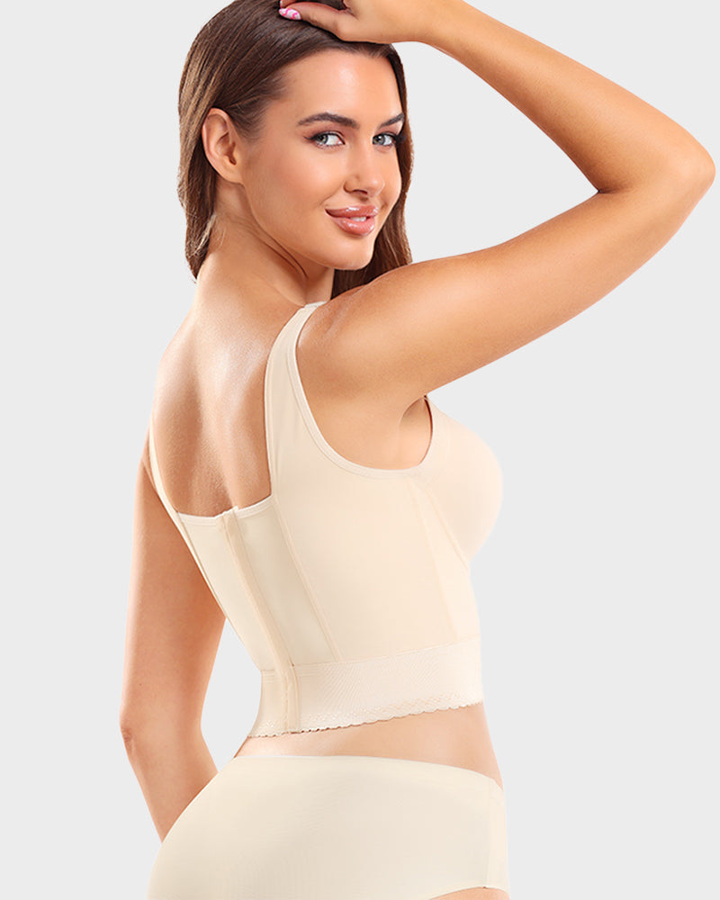 Women's Longline Push-Up Bra Built-In Shapewear