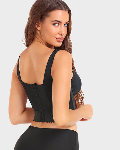 Women's Longline Push-Up Bra Built-In Shapewear