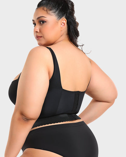 Women's Longline Push-Up Bra Built-In Shapewear