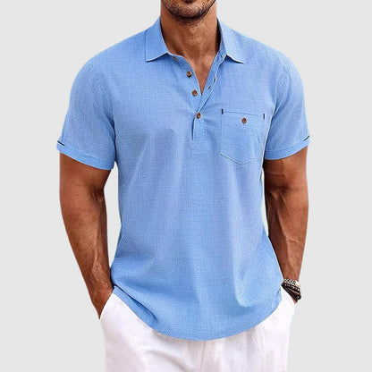 Men's Button-Down Polo Shirt - Fashinoza