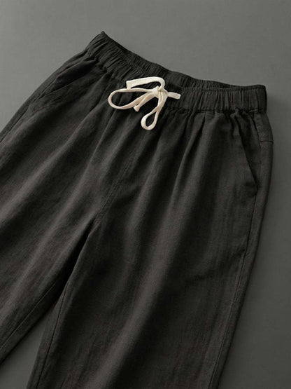 Women's Straight Leg Drawstring Pants Casual Cotton