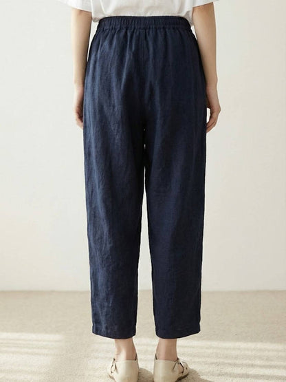 Women's Straight Leg Drawstring Pants Casual Cotton