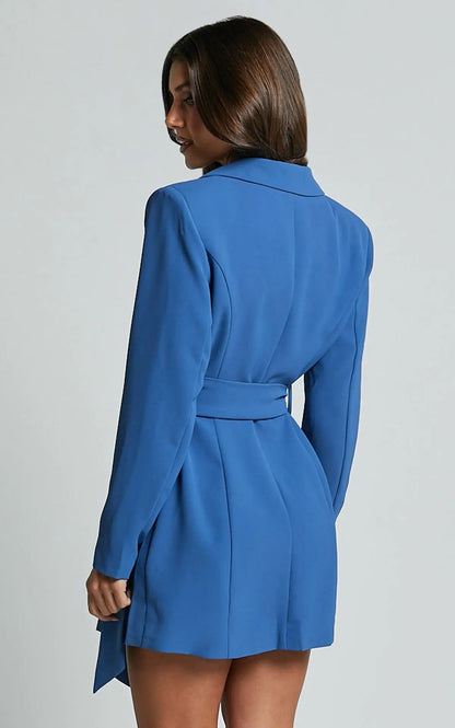 Image of Brenda | Women's V-Neck Wrap Mini Dress